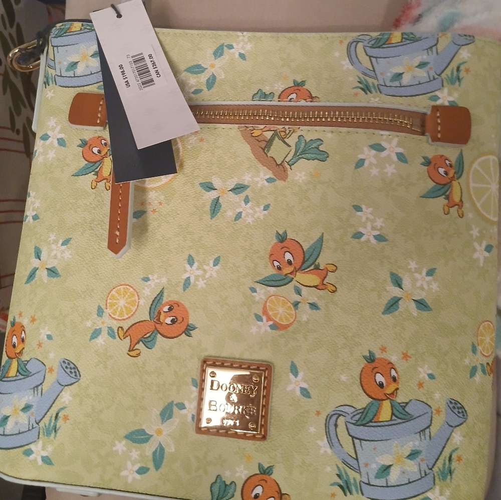 Dooney & Bourke Green and Brown Crossbody Bag with Vintage Charm
